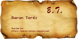 Baron Teréz névjegykártya